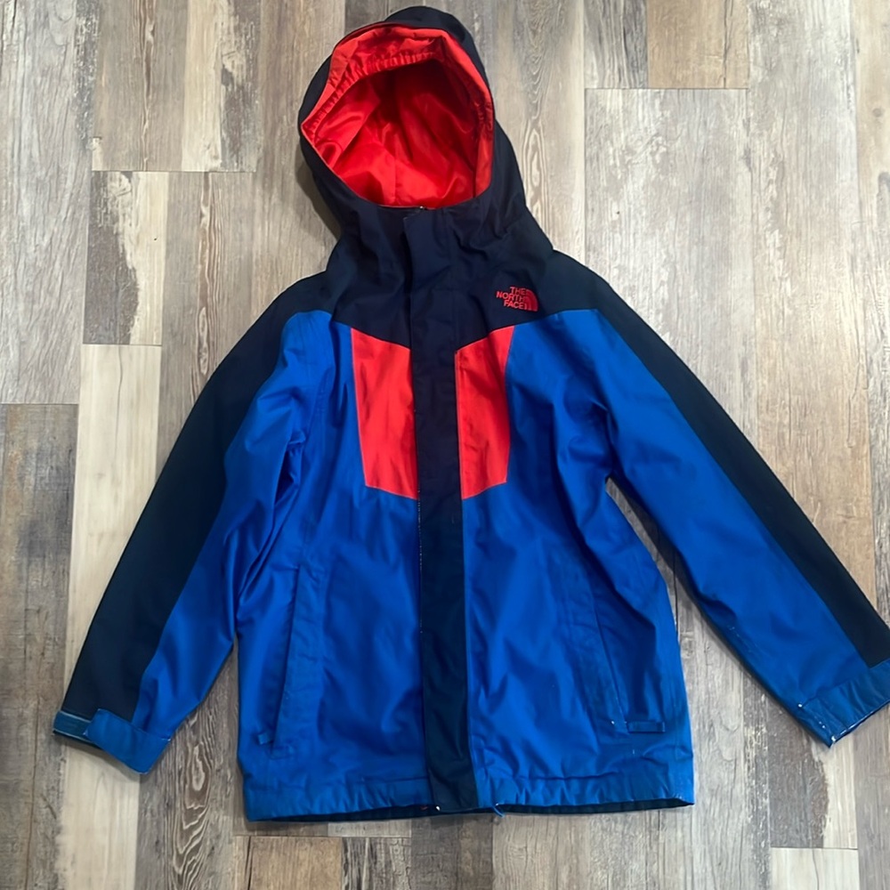 Kids North Face shell/rain jacket size M 10/12